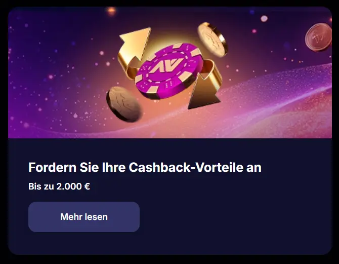 NVCasino Bonus mit Cashback